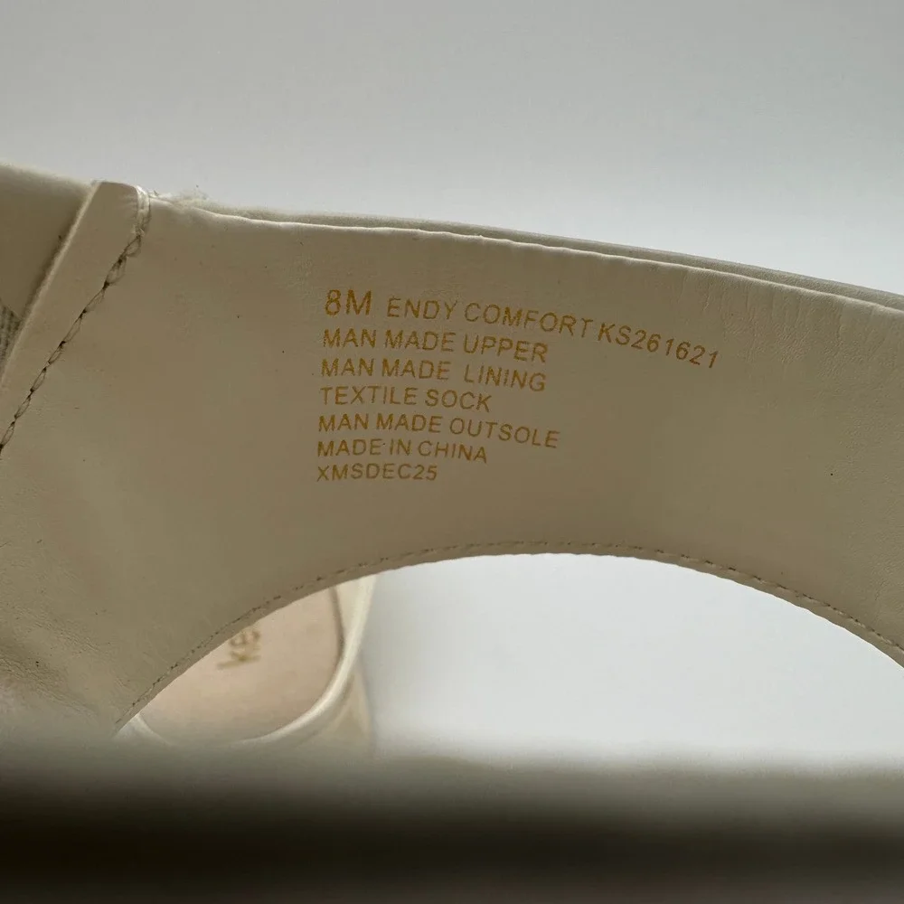 Kensie‎ Endy Comfort Beige Double Strap Slide Sandals Women's Size 8